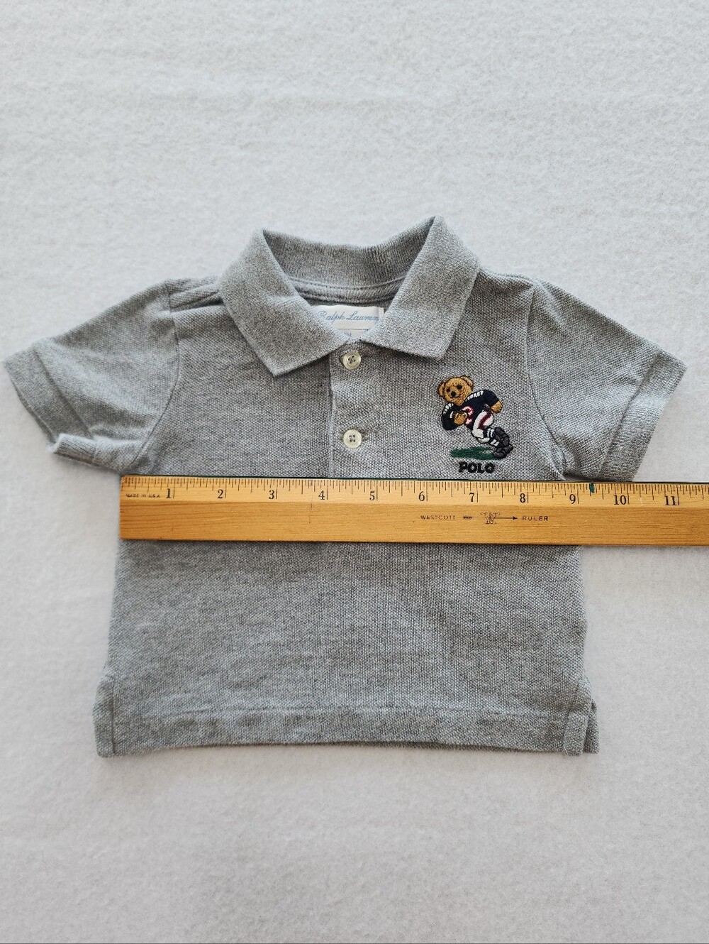 Ralph Lauren Baby 3M Polo Bear Shirt & Gray Polo Top Bundle Boys 2 Pc - Picture 11 of 15